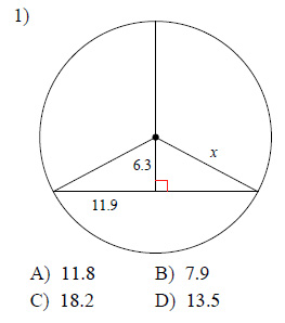Circles - Arcs and chords Worksheets