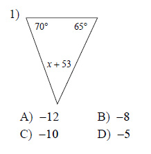 Triangle Angle Sum Worksheets