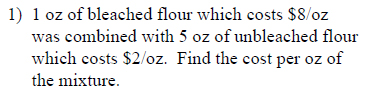 Equations-Mixture-word-problems-easy