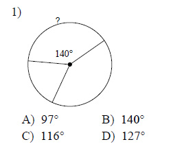 Circles-Measures-of-arcs-and-central-angles-Easy